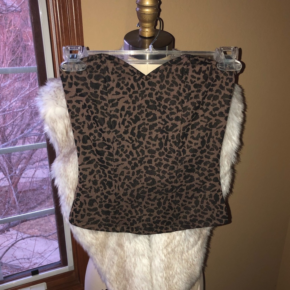Lucca couture corset leopard print